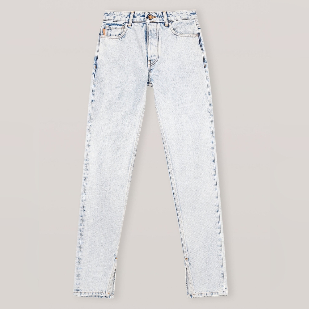 NWT Ganni Light Wash Denim Straight Jeans - Size 27